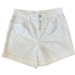 Size 18 NWT Justice Girls Midi High Waist White Shorts